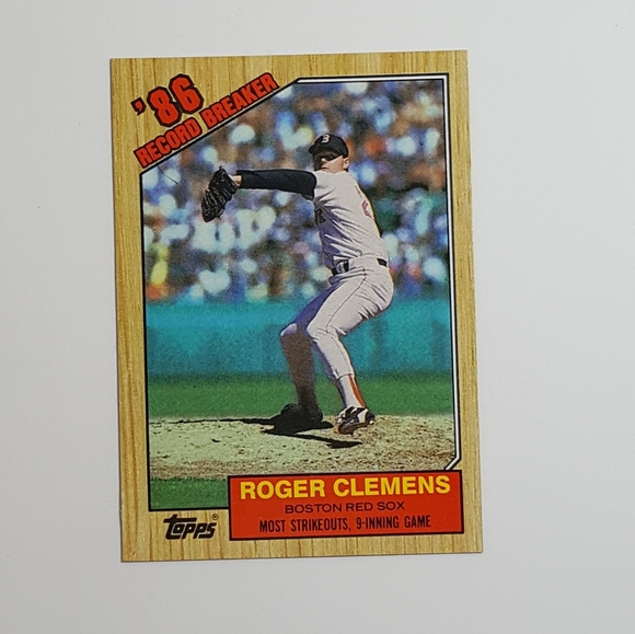 1987 Topps Roger Clemons - Picture 2 of 3